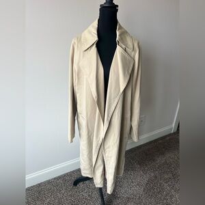 Abercrombie & Fitch Tan Women's Open Front Trench Coat Size L
